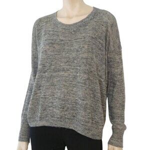 Vince 100% Linen Drop Shoulder Sweater Grey Crew Neck Size‎ XS Long Sleeve Knit